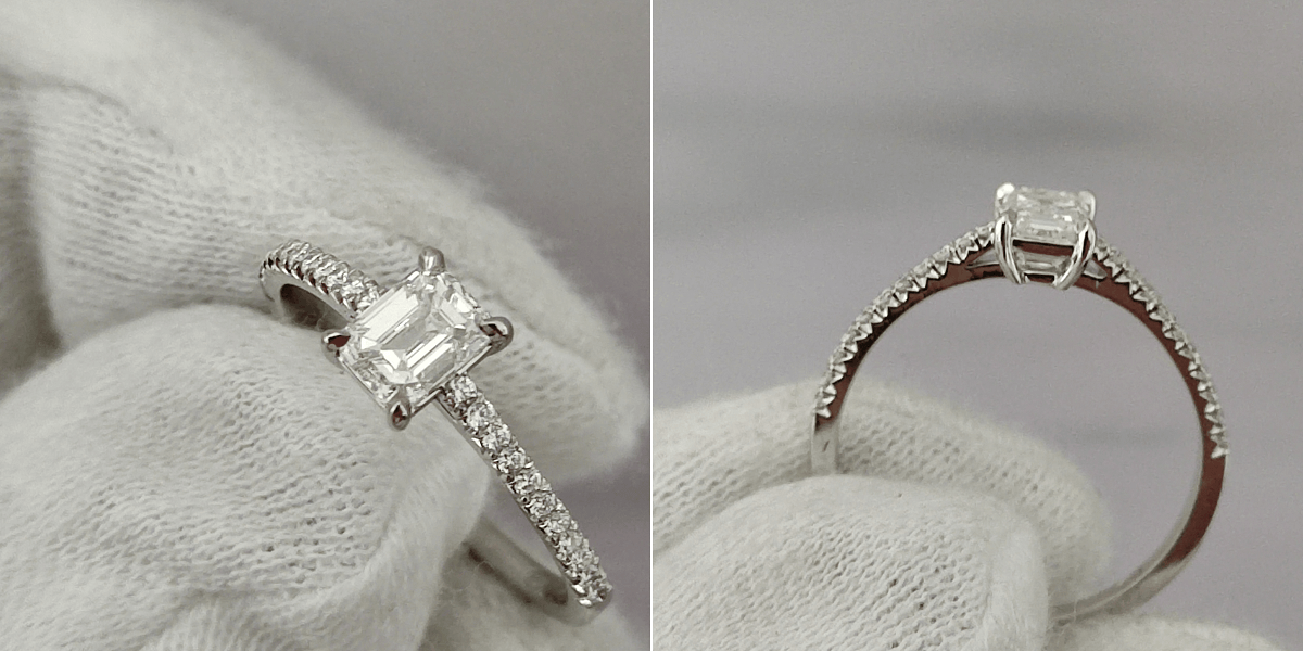 pierścionek 0,70 CT z brylantem