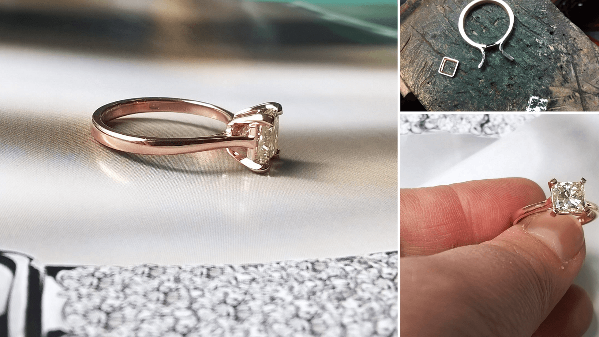 pierścionek 1.65 CT z brylantem